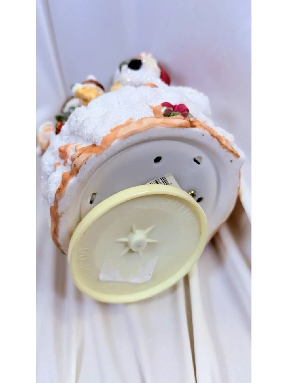 Santa Claus Decorating Tree Musical Figurine O Christmas Tree Ceramic 8